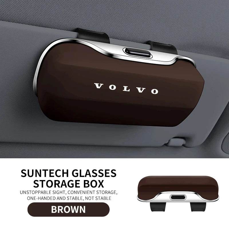 Volvo Car Sunglasses Holder Clip - Brown VOLVO