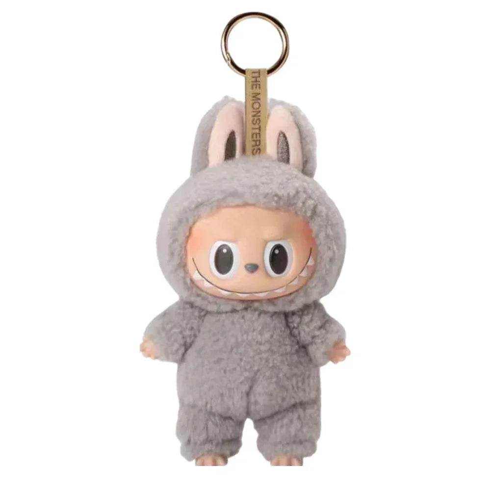 Labubu Plush Keychain – Kawaii Monster Backpack Pendant - Brown