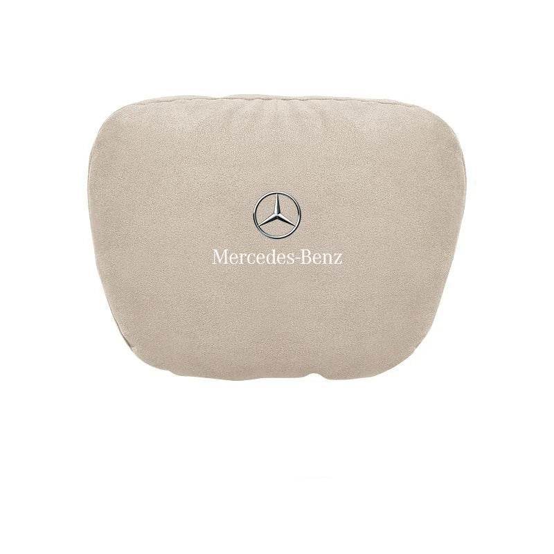 Mercedes Benz Neck Pillow & Lumbar Support Cushion - Beige Neck Pillow