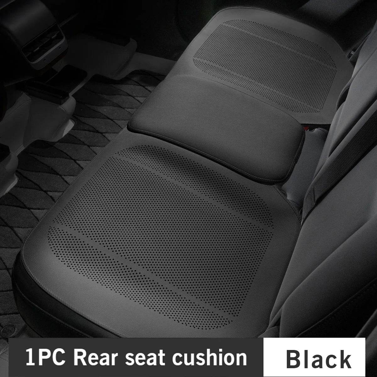Tesla Car Seat Cushions - Black Rear