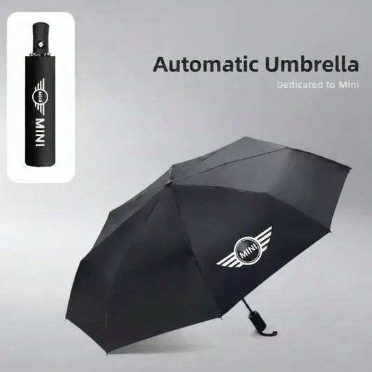 MINI Cooper Automatic Foldable Car Umbrella | Portable Sun & Rain Cover