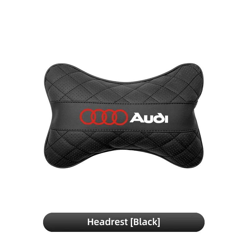 Audi Headrest & Lumbar Pillow - Headrest-Black