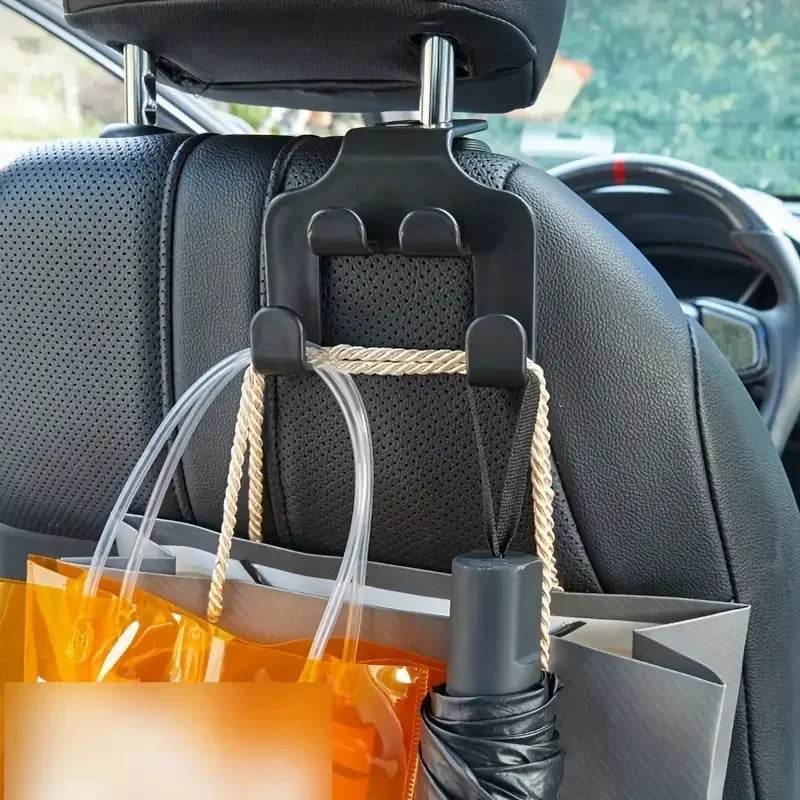 Car Seat Hook & Phone Holder | Rear Headrest Bracket for All Phones -