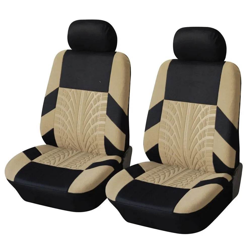 Universal Full Car Seat Covers - Y33376-BEIGE-4PCS