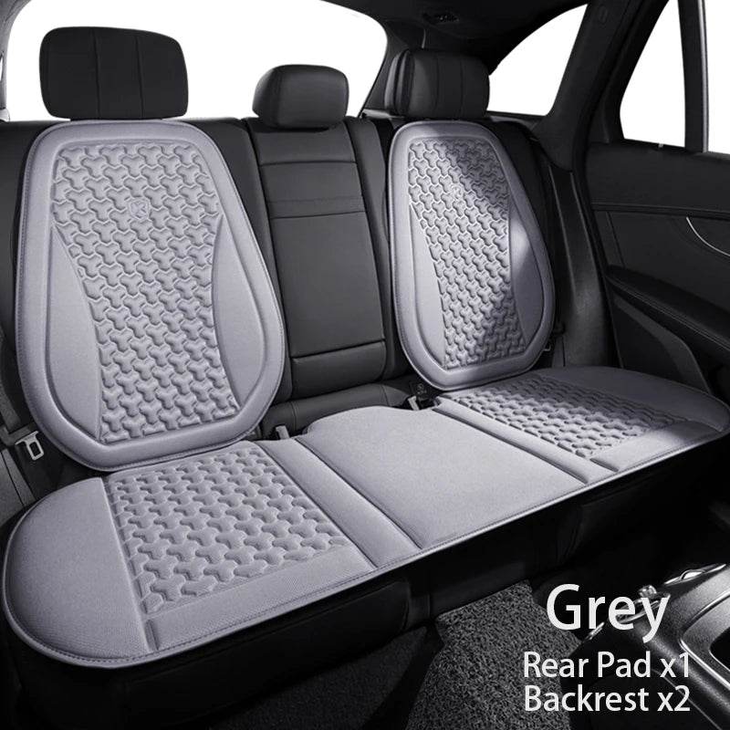 Summer Ice Silk Car Seat 3D Cushion - Grey Rear Set