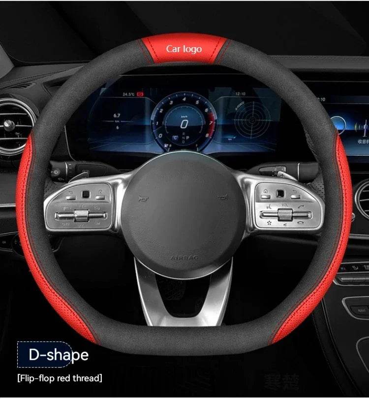 Changan Leather Steering Wheel Cover for UNI-K UNI-T CS15 CS35 CS55 CS75 CS85 CS95 Alsvin CX70 -