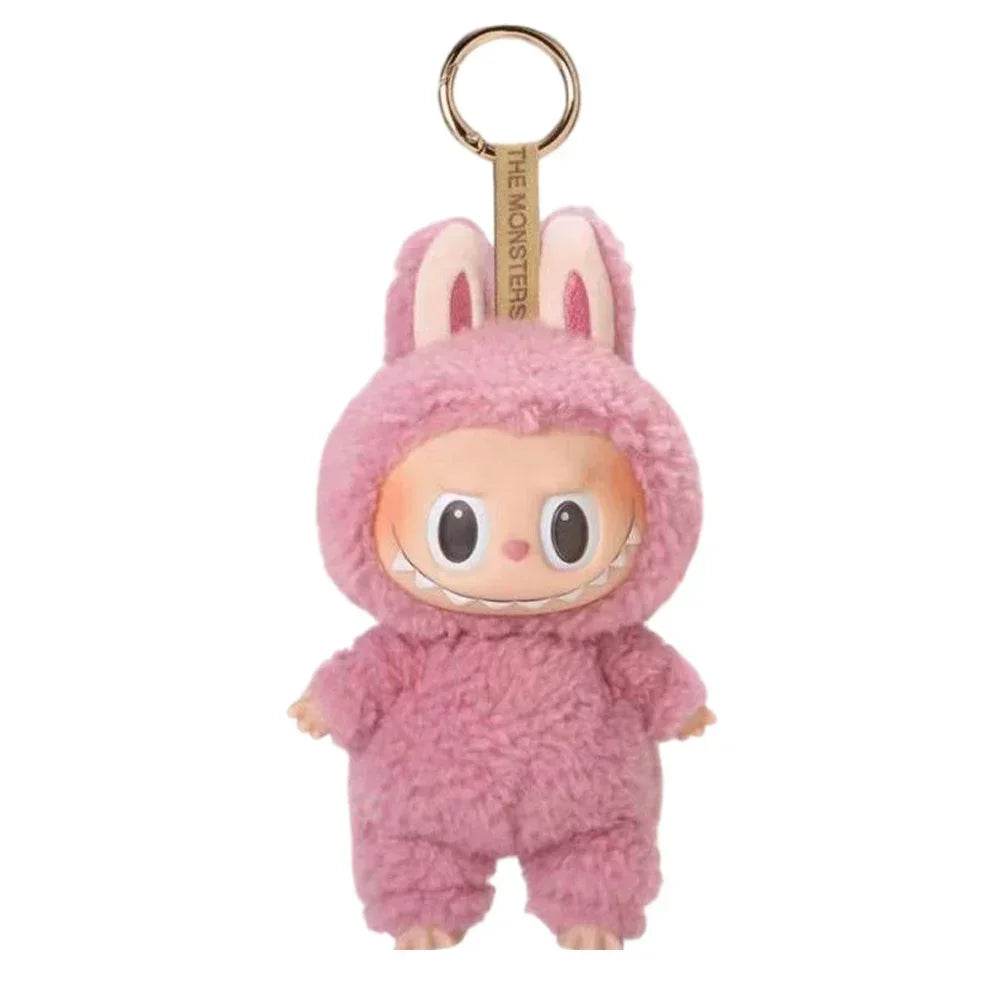 Labubu Plush Keychain – Kawaii Monster Backpack Pendant - Brown