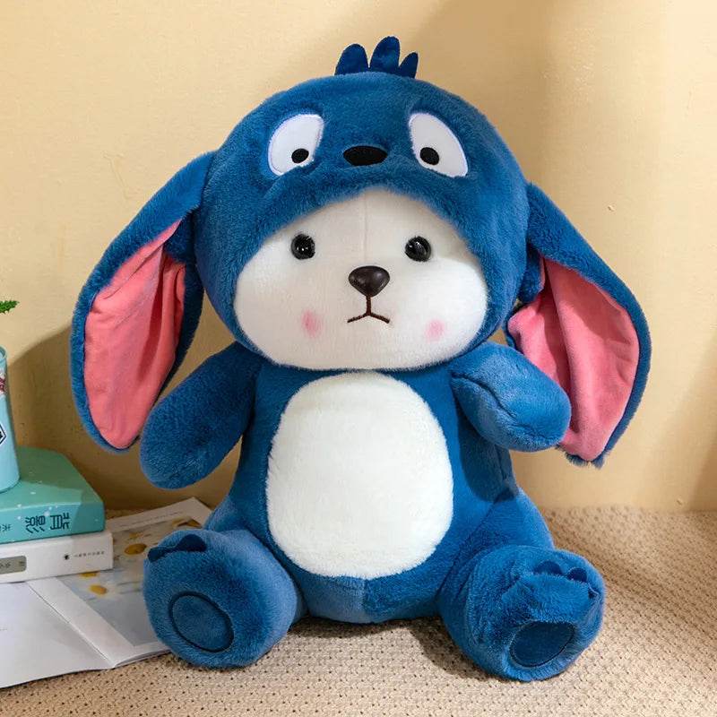 Cute Teddy Bear Plush Doll Collection – Stitch, Panda, Strawberry & More - stitch bear / 30cm