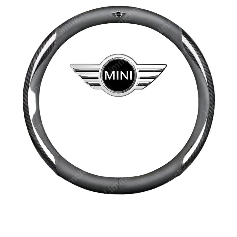 Mini Cooper Carbon Fiber Steering Wheel Cover - Carbon Fiber Black