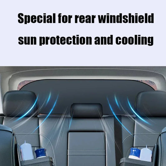 Universal Folding Car Rear Window Sun Shade with Suction Cups - A STYLE