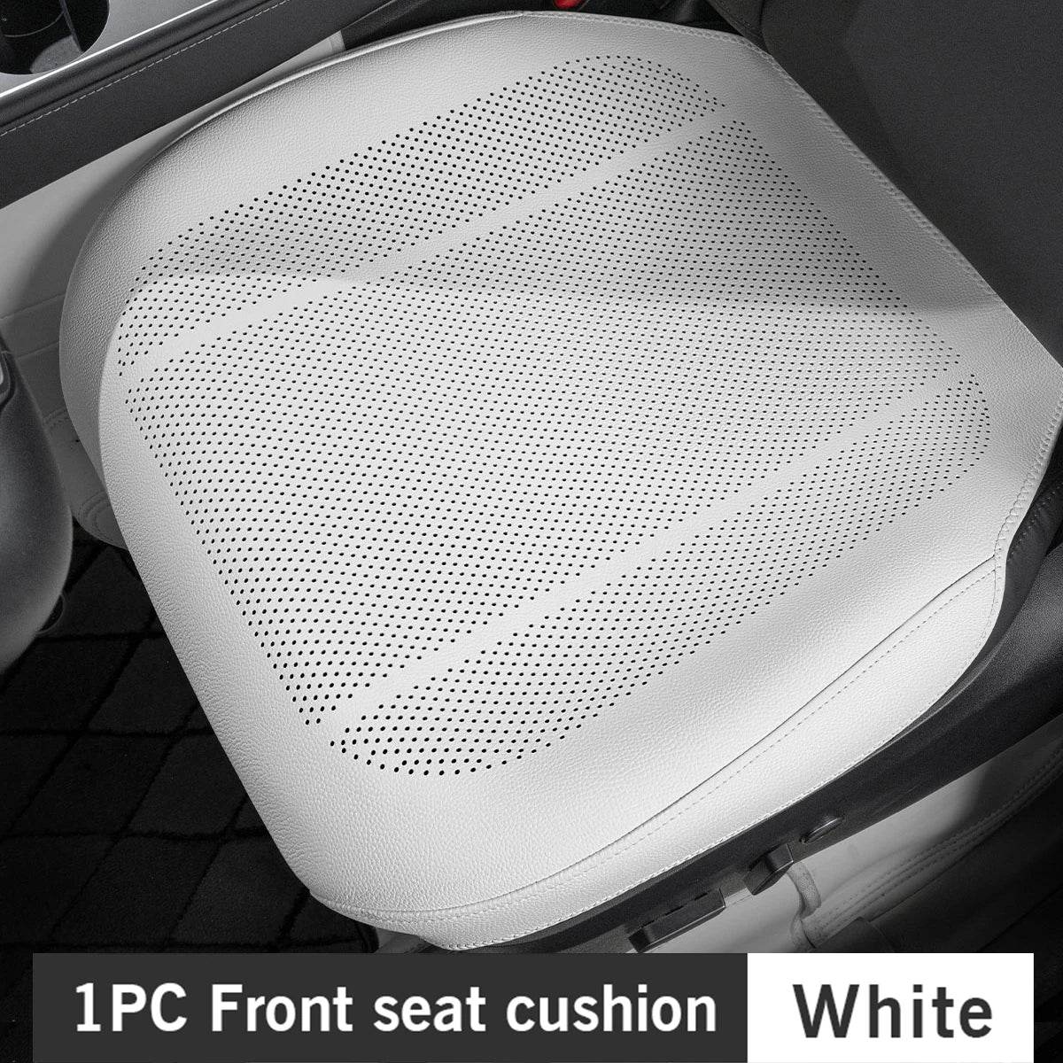 Tesla Car Seat Cushions - 2PC White Front