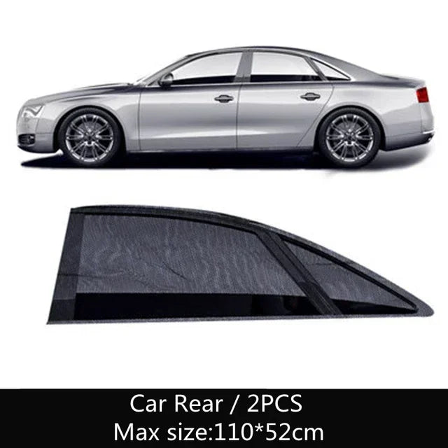 Universal Car Window Mosquito Nets – 2-Piece Ventilation & Sunshade Set