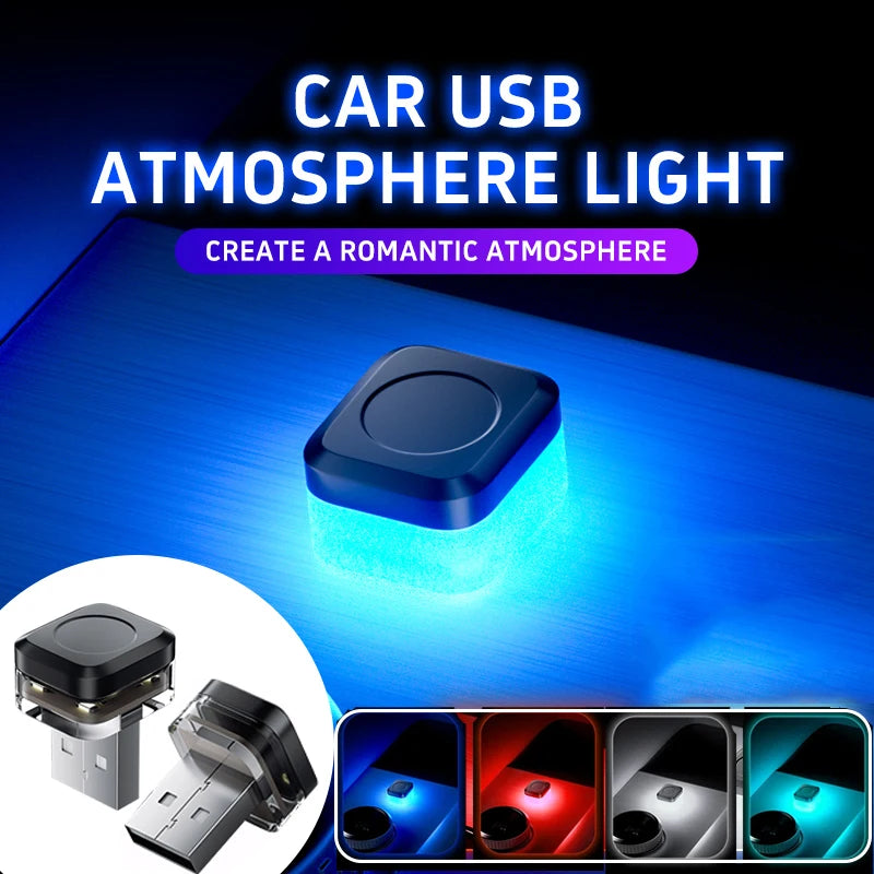 New USB Car Interior Ambient Atmosphere Light LED Signal Lights Auto Reading Lamp Decorations Night Lights Interior Accessories - Carmoods