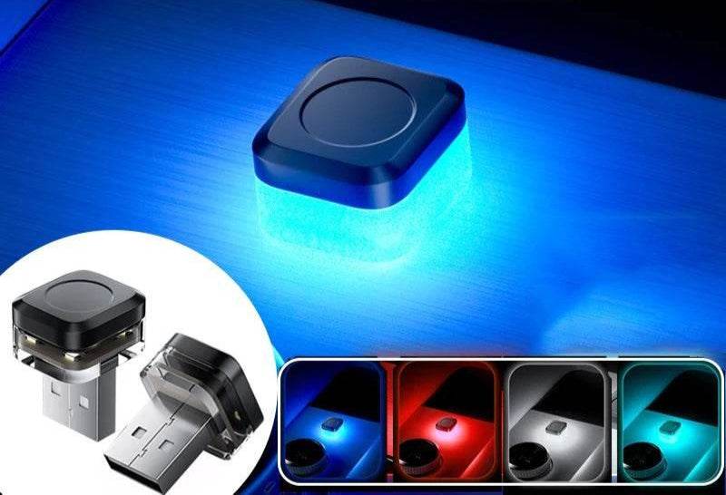 USB LED Car Interior Night Ambient Lights - Red