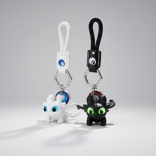 Light Up Night & Light Fury Keychain – Glowing Dragon