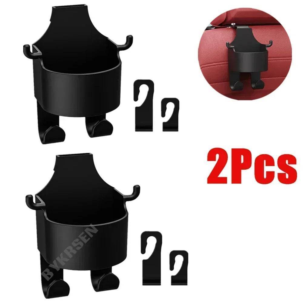 2 Pcs Rear Headrest Cup Holder Bracket for Bags, Drinks, Mobile Phone -