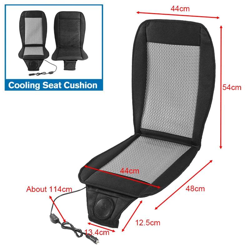 DC 12V Car Seat Cooling Cushion for Summer - 1pcs Black