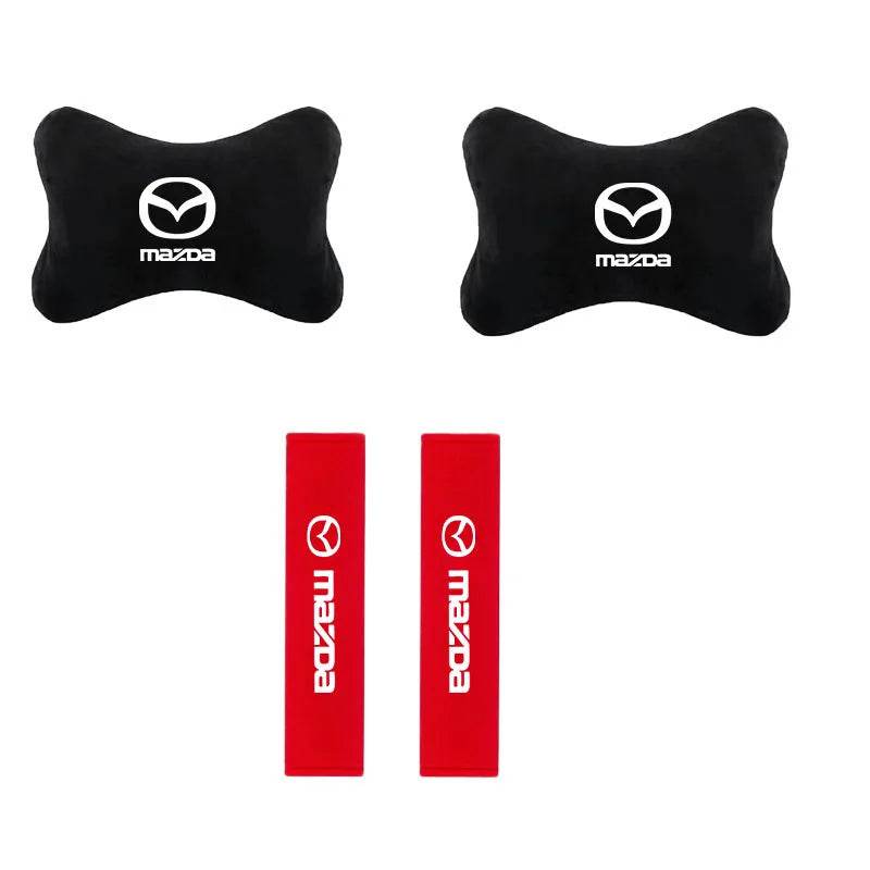 Mazda Neck Pillow and Seat Belt Pad - Red