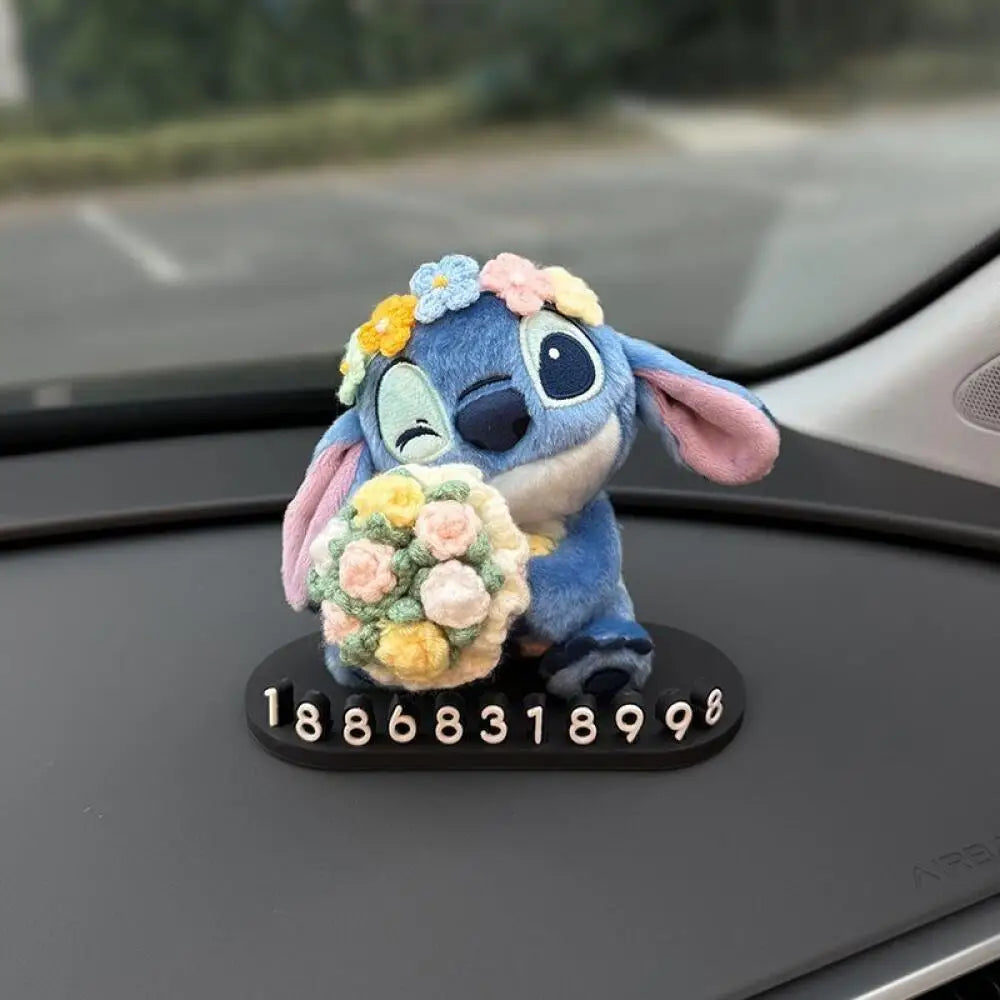 Disney Stitch Temporary Parking Number Plate Car Phone Holder