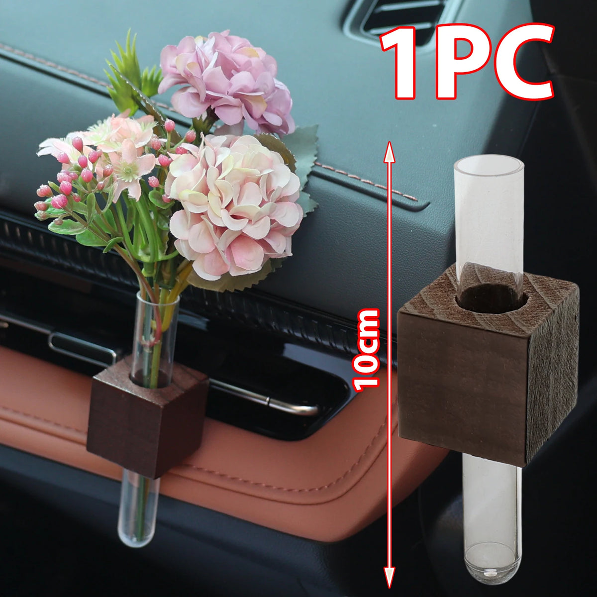 Mini Car Vent Flower Vase – Adjustable Air Vent & Dashboard Decor