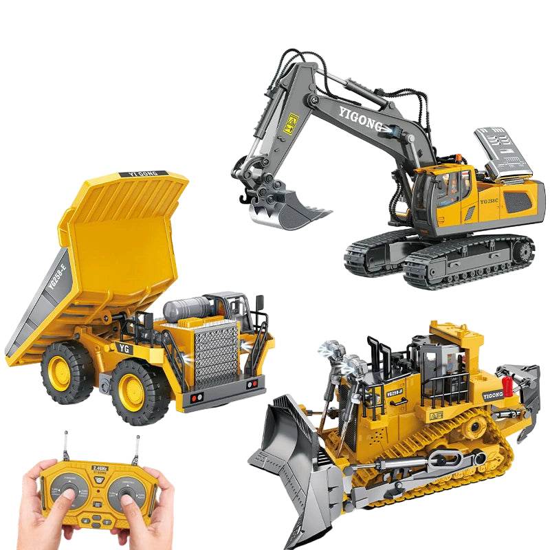 RC Excavator & Dump Truck –4WD Remote Control Construction Vehicles - Dump