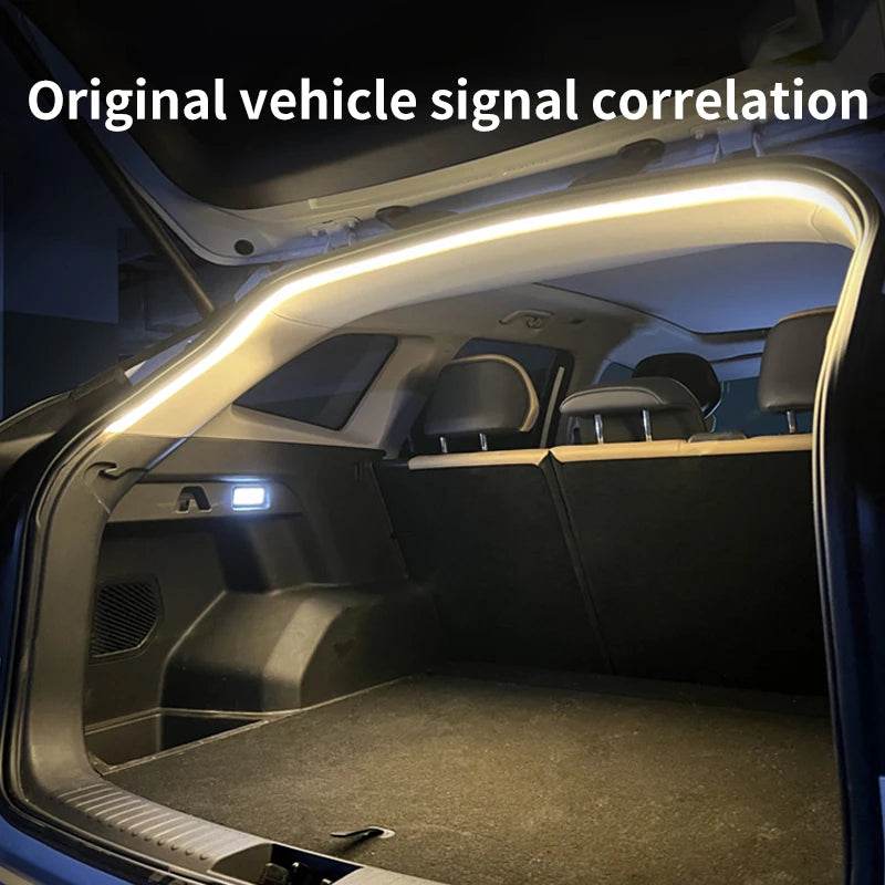 Car Trunk Ambient LED Light Strip | Wireless, Auto-Sensing, High Brightness - 2M White light
