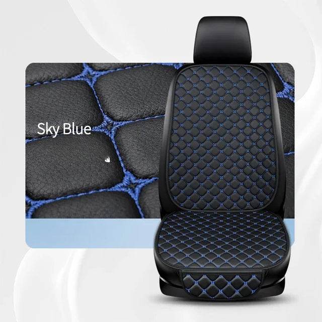 Leather Car Seat Cover – Wear-Resistant - Black and blue