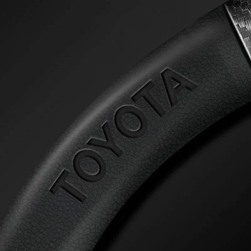 Toyota Carbon Fiber Steering Wheel Cover - Black Round Type