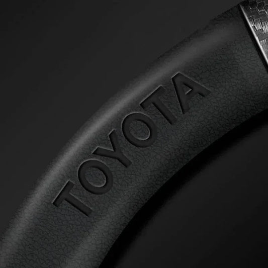 Toyota Carbon Fiber Steering Wheel Cover - Black Round Type