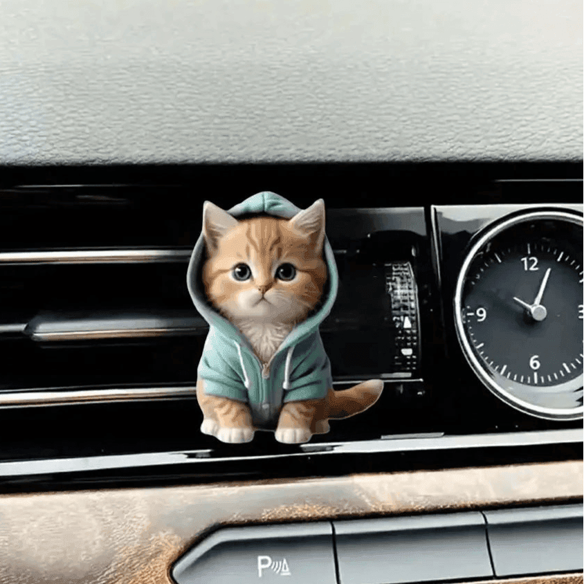 Cat Car Air Freshener Vent Clips – Aromatherapy Diffuser & Interior Decoration - B