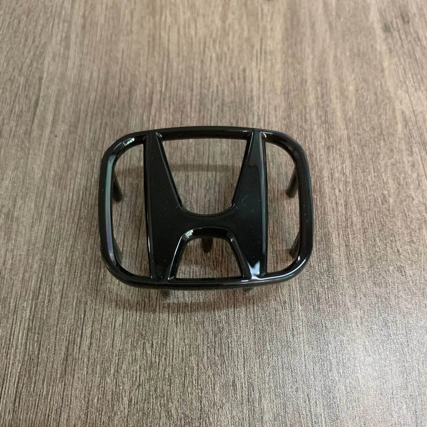 Honda Steering Wheel Emblem – 50/53mm Car Badge Decal - Bright Black / 50mm x 40mm