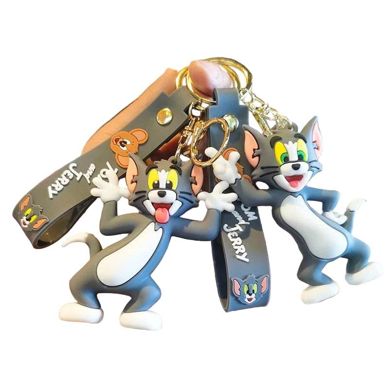 Tom & Jerry Keychain – Bag Pendant & Car Key Ring - A