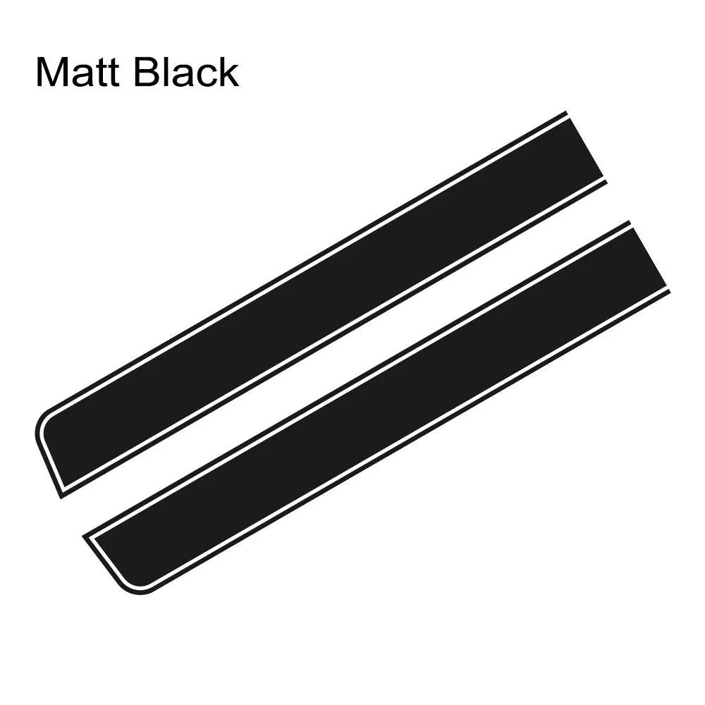 Sports Racing Hood Stripe Sticker - Matt Black