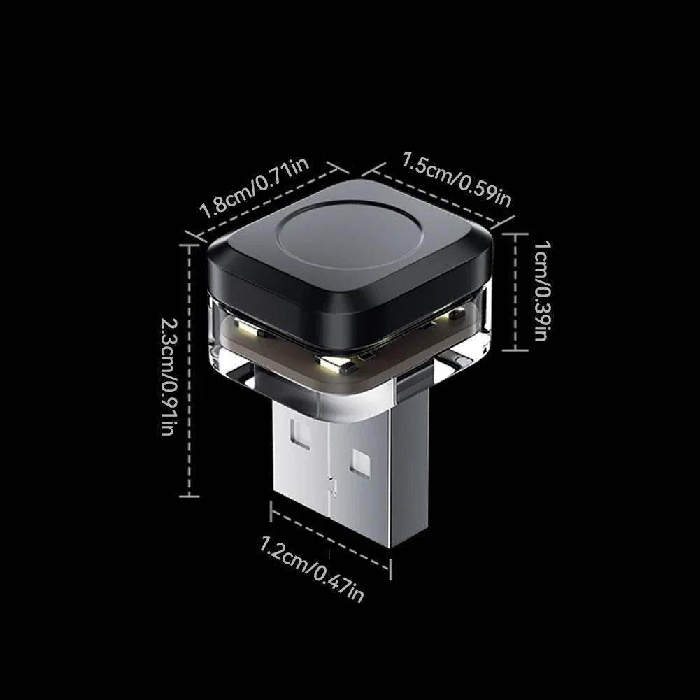 USB LED Car Interior Night Ambient Lights - Red