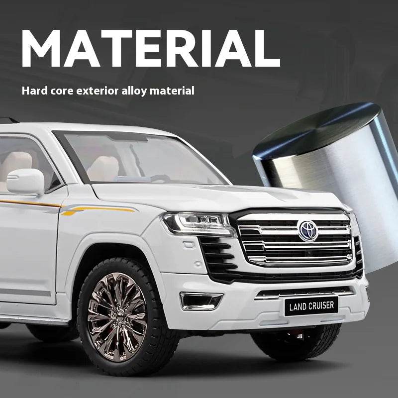 Mini Toyota Land Cruiser LC300 – Alloy Diecast SUV Model Car - White