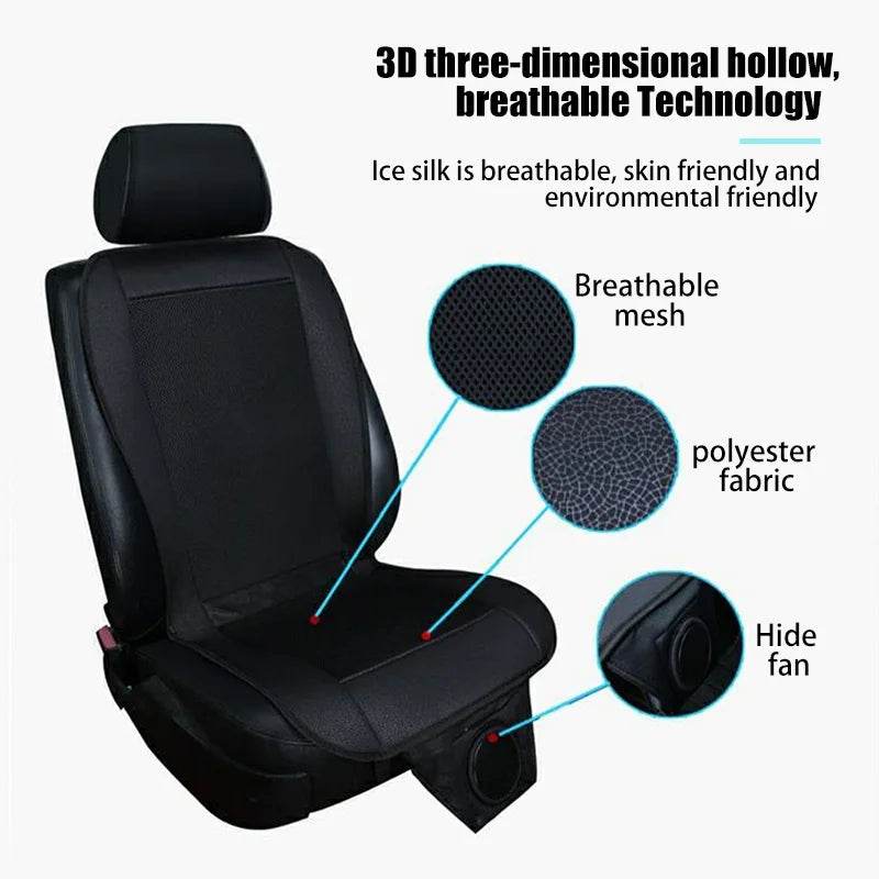 DC 12V Car Seat Cooling Cushion for Summer - 1pcs Black
