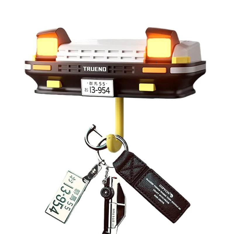 AE86 Headlight Wall Key Holder for Car Enthusiasts & JDM Decor - White