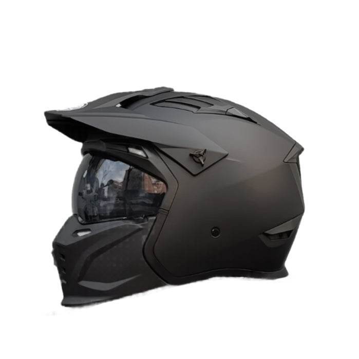 ORZ Vintage Warrior Motorcycle Helmet – Full & Half Helmet for Cruising & Motocross - 1