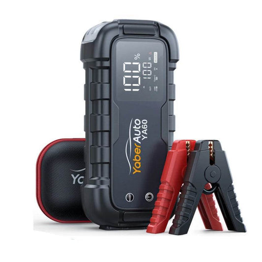 6000A Super Jump Starter with 3.3" LED Display – 12V Car Battery Booster, 150W DC Output, 600LM Flashlight