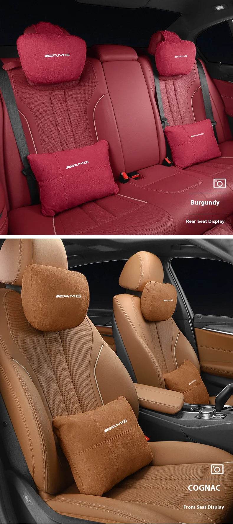 Car Headrest Lumbar Rest Cushion Neck Support Neck Pillow For Mercedes-Benz AMG A C E S V Class Sprinter GLC ML SLK CLS GLA GLK -