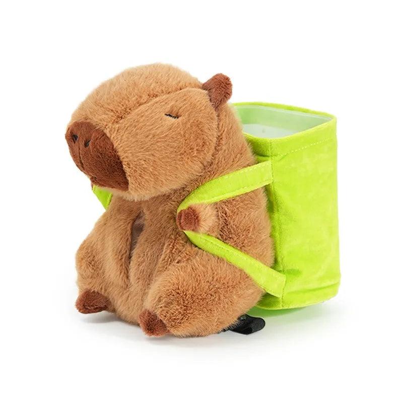 Capybara Plush Car Organizer - Tissue Box Trash Bin Storage