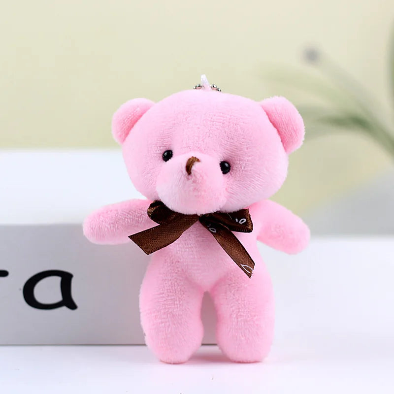 Mini Teddy Bear Plush Keychain – Soft Stuffed Doll Pendant