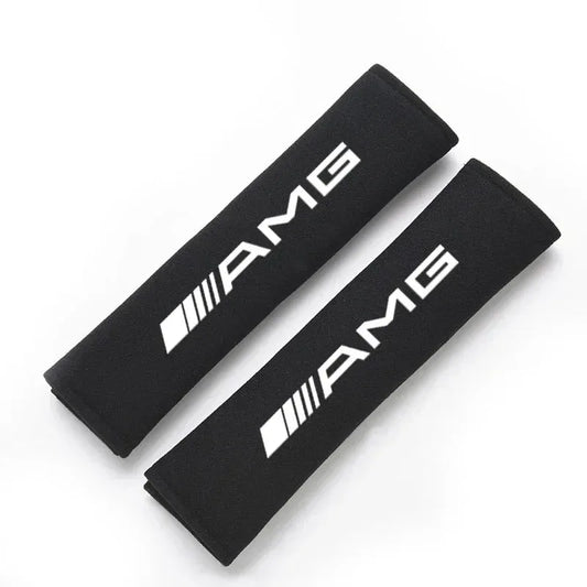 Mercedes AMG Neck & Lumber support Pillow and Shoulder Pad - Seat Belt Cover-2pc