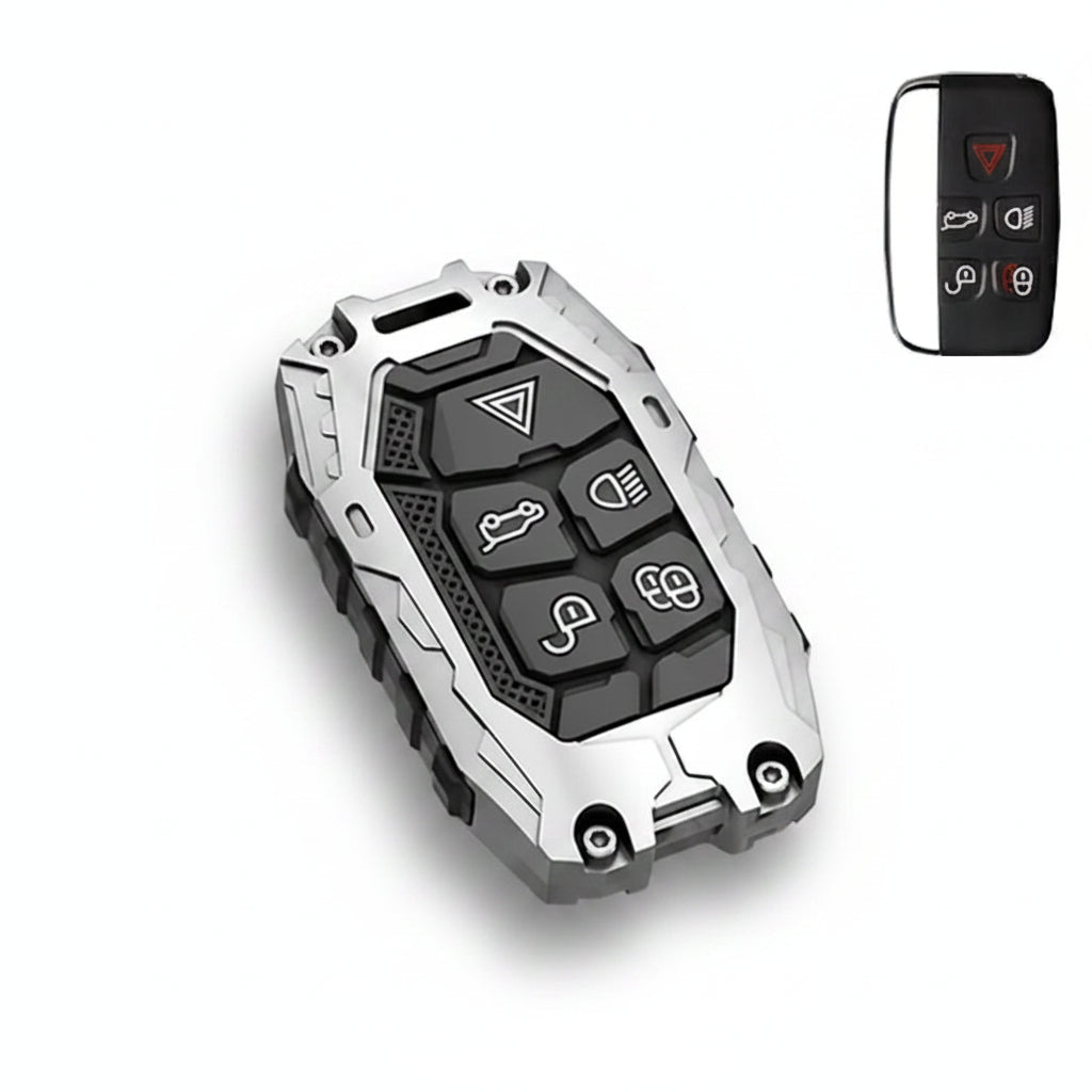 Protective Key Case Cover for Land Rover Range Rover Sport Evoque Remote - A silver shell