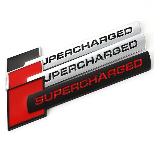 Supercharged 3D Car Badge