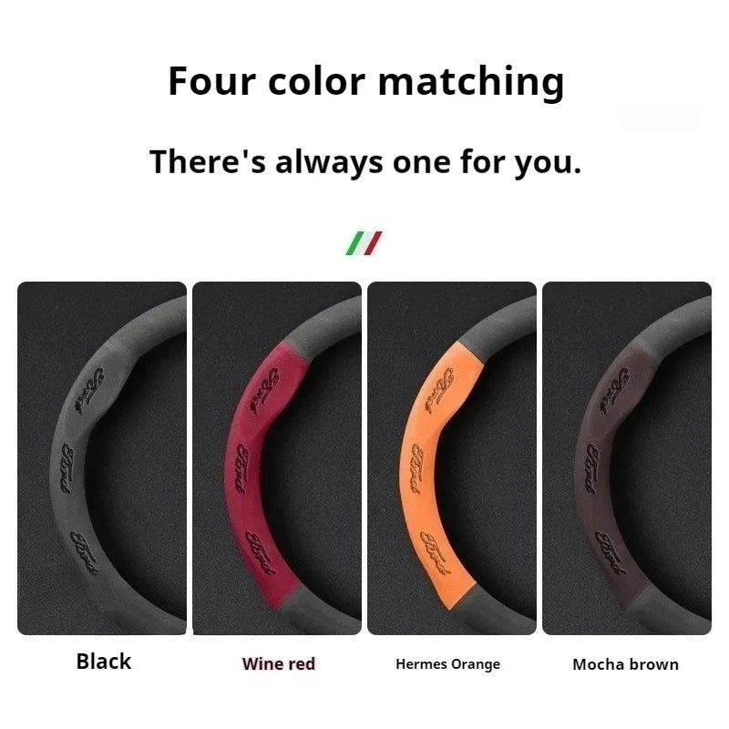 Ford Steering Wheel Cover – Fits Focus, Ranger, F-150, Mondeo, Kuga, Fusion, Fiesta, Puma