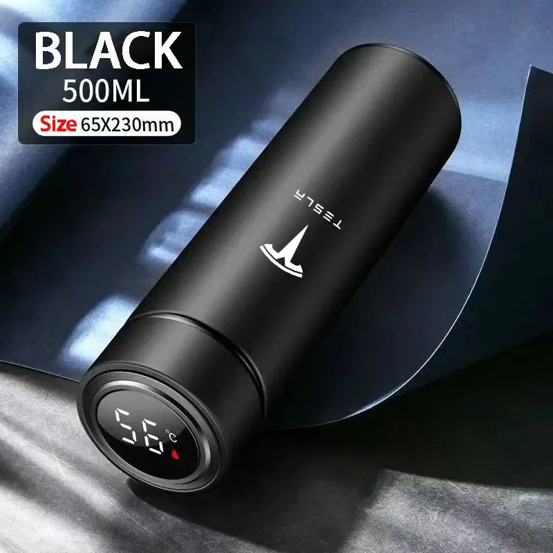Tesla 500ML Smart Thermos Cup - Black