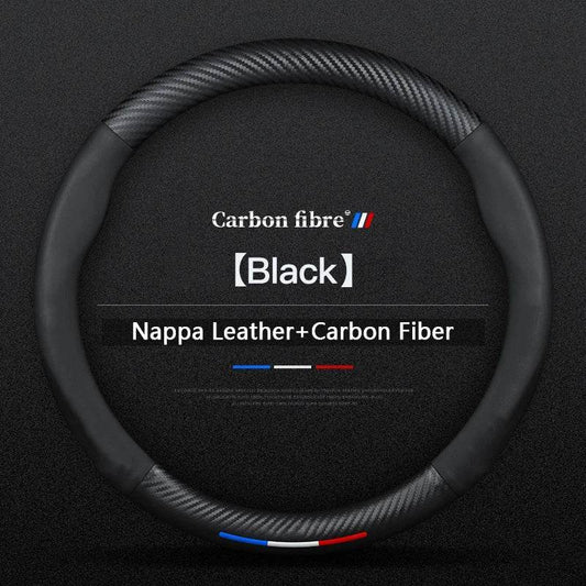 Honda Carbon Fiber Steering Wheel Cover - Black