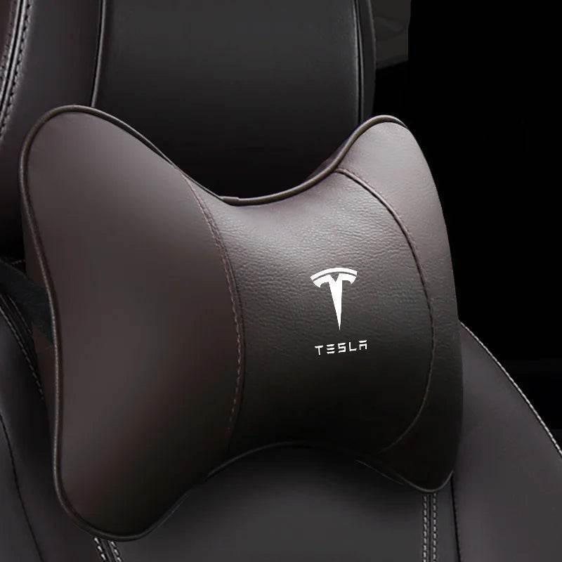 Tesla Car Neck Pillow - Brown