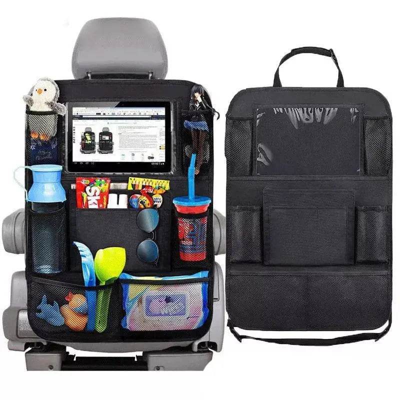Car Backseat Organizer with Clear Touch Screen Tablet Holder - Side storage 1PC
